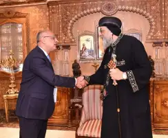 البابا تواضروس يستقبل سفير مصر ببلجيكا