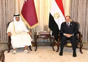 الرئيس السيسي يبعث رسالة خطية إلى أمير قطر