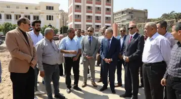 محافظ المنيا يتفقد أعمال الصيانة الشاملة بمدرسة الفريق صفي الدين أبو شناف الثانوية