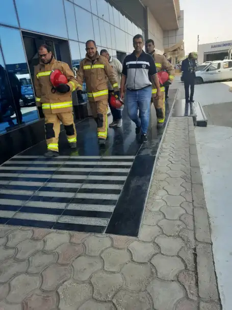 تجربة طوارئ بشركة ميناء القاهرة الجوى