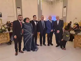 ناصر حاتم يهنئ الدكتورة هناء فؤاد بزفاف ابنها