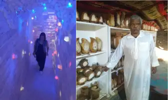 عم عيسى "نيوتين سيوة" فى حوار للمشهد: أصنع من صخر الملح وخشب الزيتون بيوتا وأسرة ووحدات إضاءة