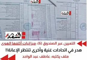 التعيين عبر الصندوق (6) ميزانيات أتلفها الهوى.. اتحادات غنية وأخرى تنتظر الإعانة!!