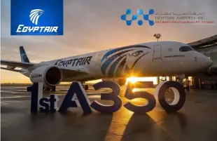 المصرية للمطارات تهنئ القابضة لمصر للطيران بمناسبة تسلمها أولى طائراتها من طراز إيرباص A350-900