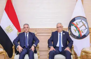 النائب العام يستقبل وزير العدل بمقر مكتبه