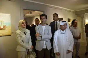 سفير قطر بالقاهرة يفتتح معرض "جذور معاصرة" بجاليري حامد ندا بالزمالك