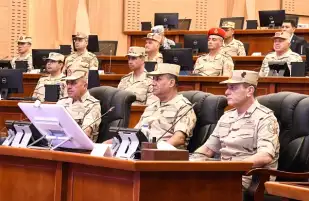 وزير الدفاع يشهد تنفيذ مشروع مراكز القيادة الاستراتيجى التعبوى التخصصى لإدارة الحرب الكيميائية
